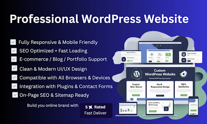 design a custom, responsive, and SEO optimized wordpress website