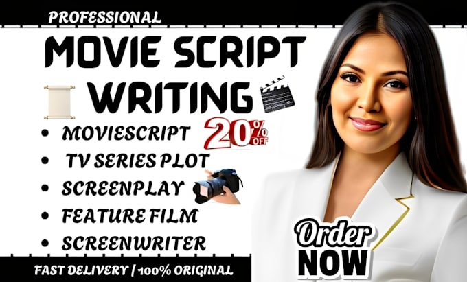 write cinematic movie scripts film screenplays and TV plot series scriptwriting