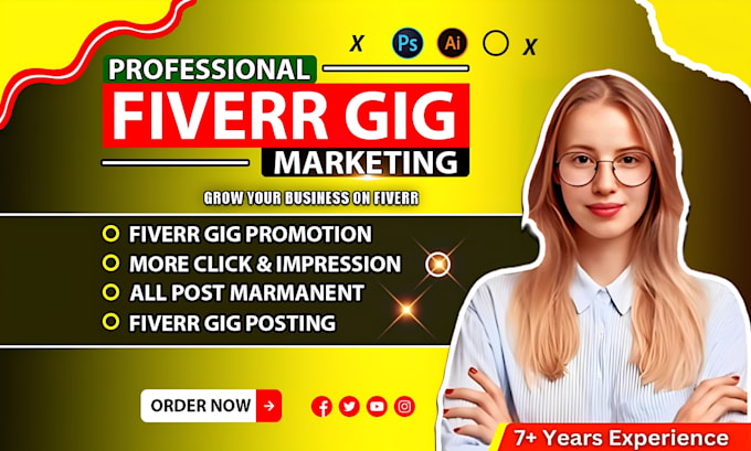 Share, promote, and advertise fiverr gig on social media pinterest to ...