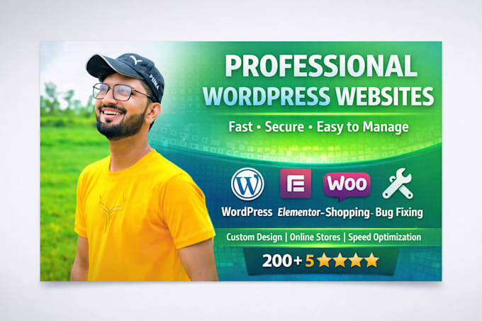 build a modern wordpress website with elementor or woocommerce