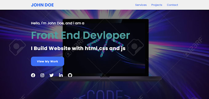 a responsive landing page using HTML CSS and javascript