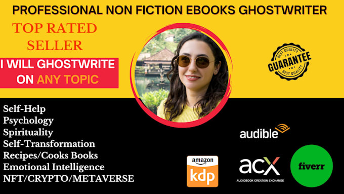 ghostwrite KDP book, ghost writer ebook, non fiction ghostwriter upto 50k words