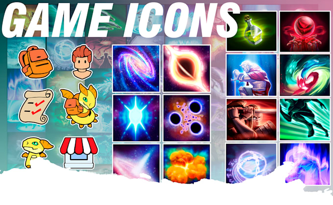 design custom icons, ui, 2d art for your game
