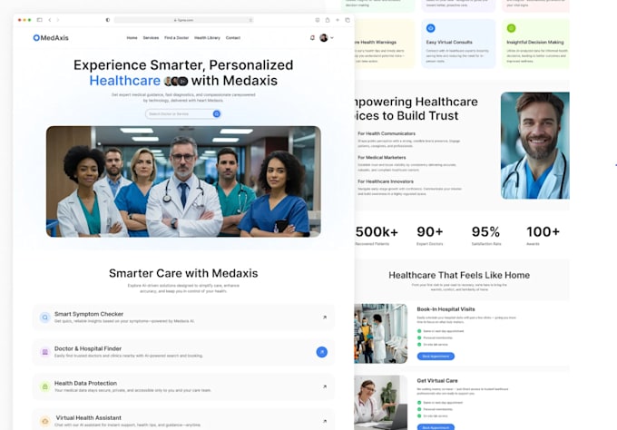 create hipaa compliant healthcare, dental, or telehealth website and mobile app