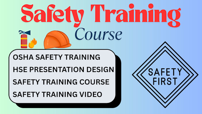 source create osha hse industrial safety training course video manual design