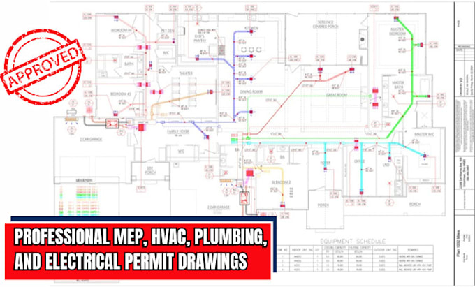 Do architecture hvac design electrical plan plumbing mep drawing city ...