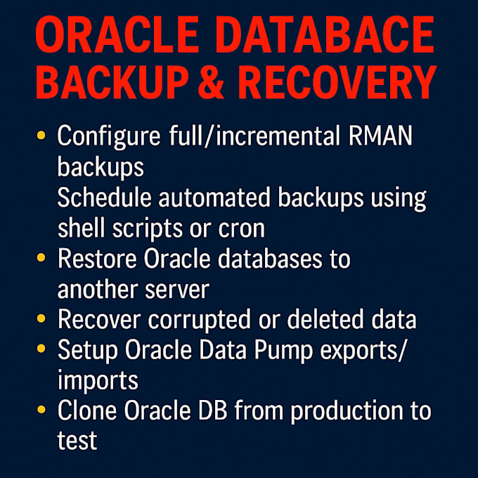 configure oracle rman backup and recovery professionally