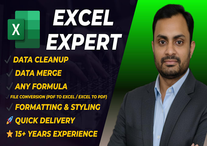 clean, format, merge, filter, excel data