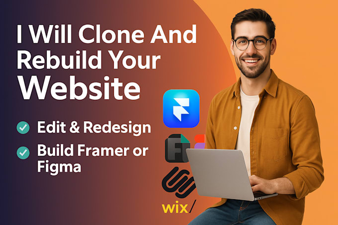 clone edit figma wix framer rebuild redesign wordpress, squarespace gohighlevel