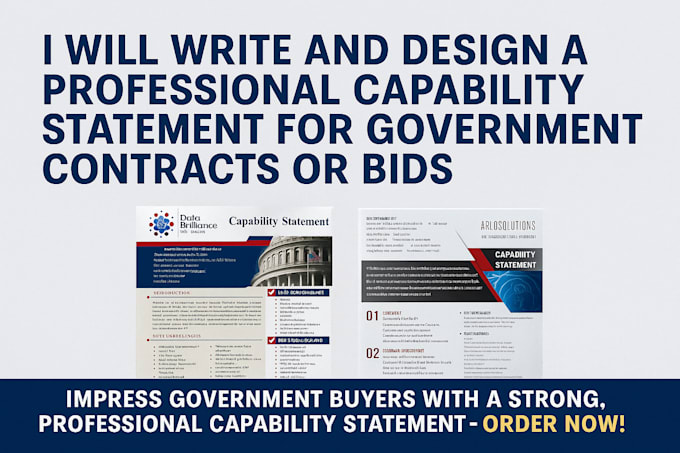 write design winning capability statement bid proposal for government contracts