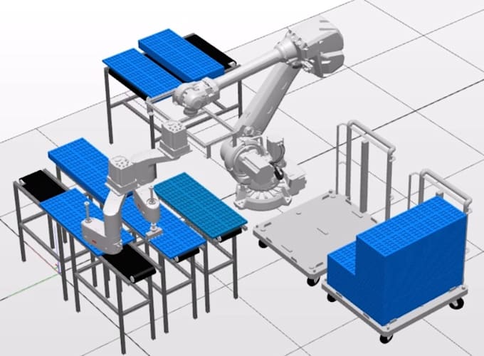 implementation of layout and simulation of robotic cells