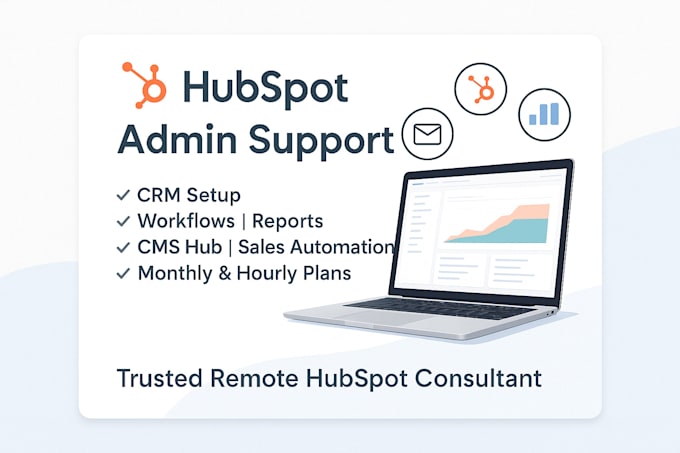 manage your hubspot CRM, sales, workflows, marketing, cms, and reporting