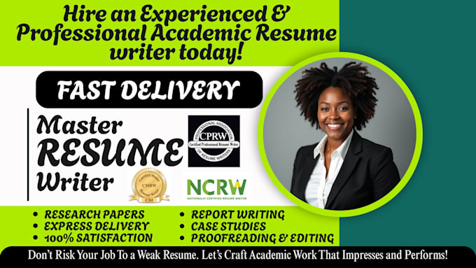 write job winning resume, cover letter, linkedin profile that will land jobs