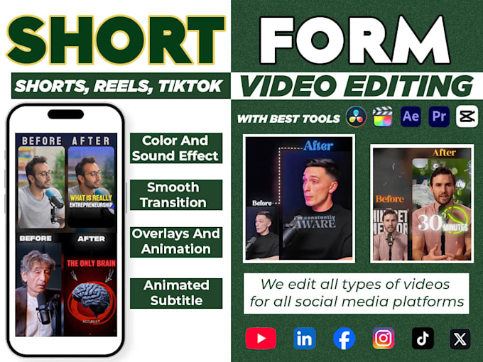 Edit viral youtube shorts and instagram reels by Adxstudio | Fiverr