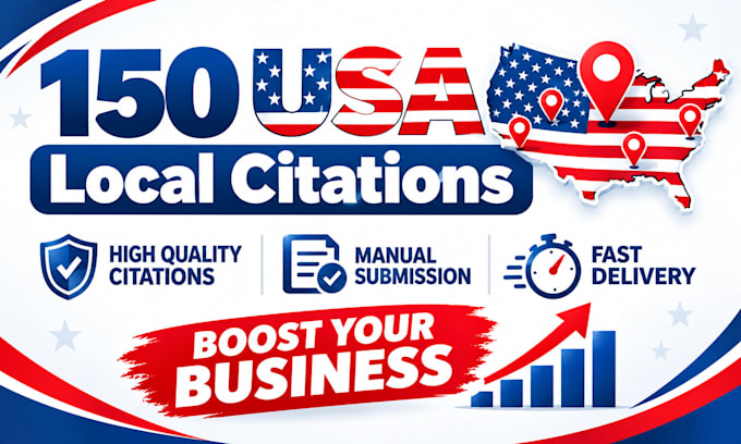 do 150 USA local citations and directory submission for local seo