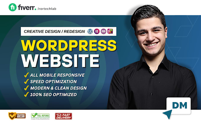 design a responsive wordpress website with SEO and speed optimization