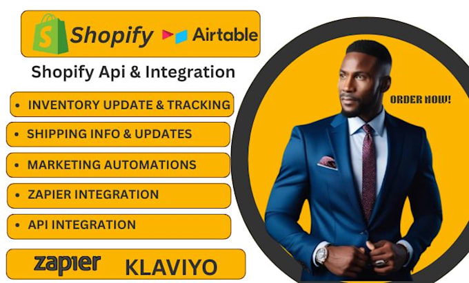 airtable api shopify klaviyo googlesheet make zapier automation