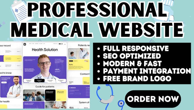create medical website home care website dental medical hospital