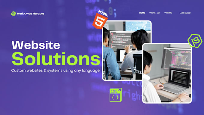develop any website or system using any programming language