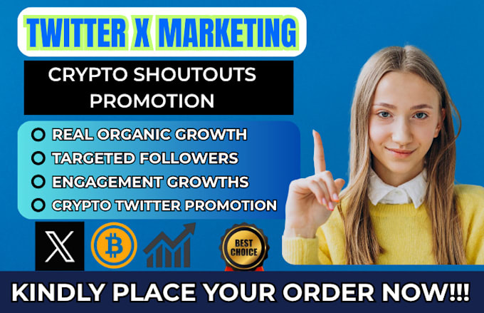Do viral twitter x marketing, crypto shoutouts promotion by David_kaz1 ...