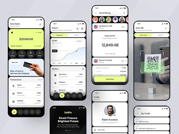 design dashboard UI, web app, crypto wallet, fintech ui