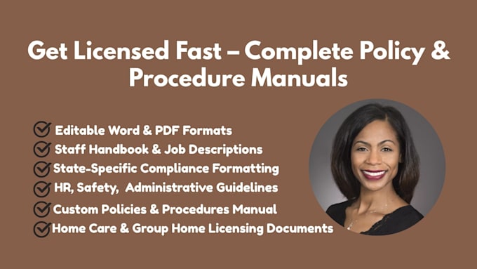 write policies and procedures for home care, group home, nemt and more