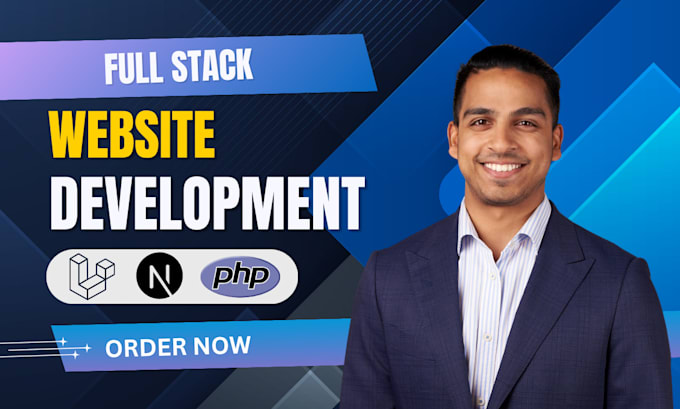 do website development as full stack web developer, PHP laravel HTML CSS react