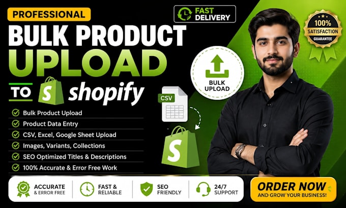 do shopify bulk product upload, CSV import, data entry