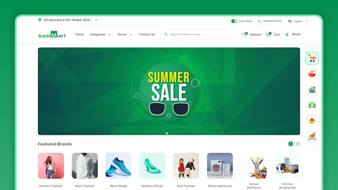 6ammart react website edit and host
