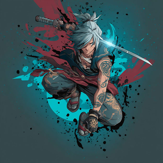 make custom anime manga tattoo design