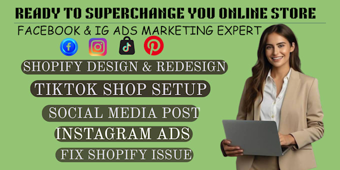 redesign design shopify facebook ads, instagram ads promotion social medial post