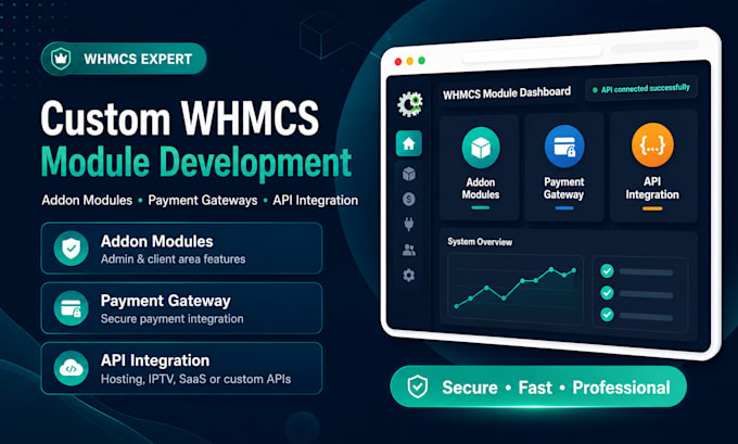 build or fix whmcs addon module, payment gateway or API integration