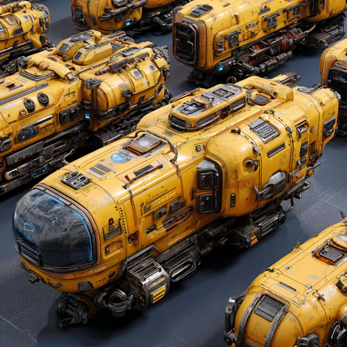 model hard surface scifi vehicles, spaceships