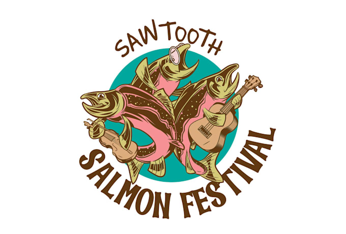 make an modern fish logo design