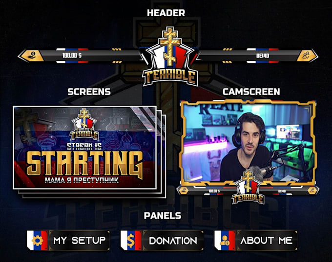 Design a custom twitch stream overlay in anime or neon style by Emma ... - Custom Twitch Stream Overlays