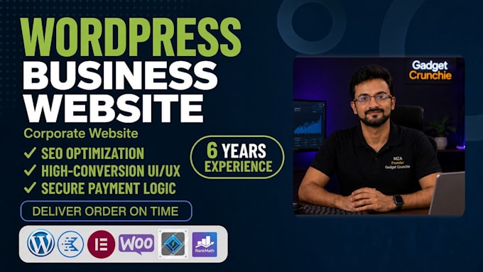 design clean wordpress business website or redesign corporate site