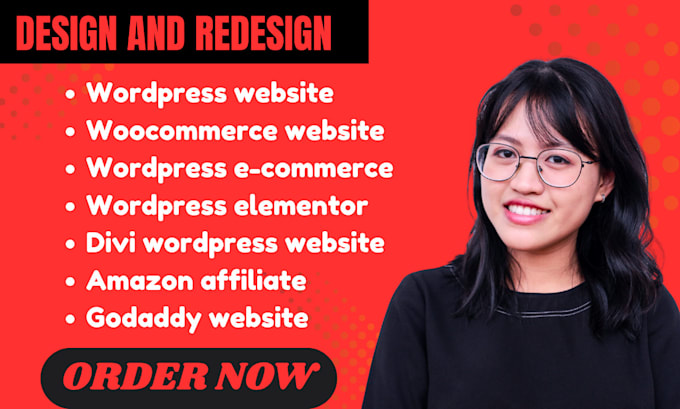 create redesign fix wordpress website using elementor divi godaddy woocommerce
