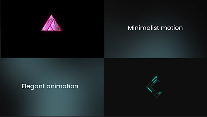 create a minimalist logo animation