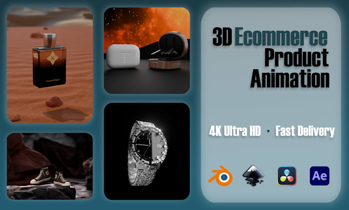 create photorealistic 3d product animation for amazon and shopify