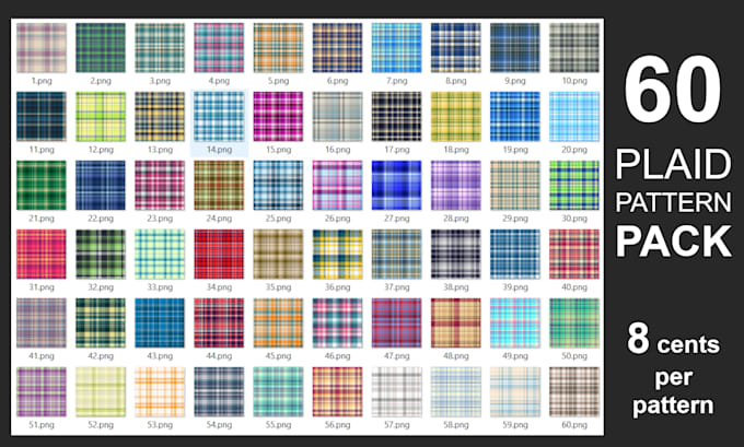 sell you a 60 plaid pattern pack