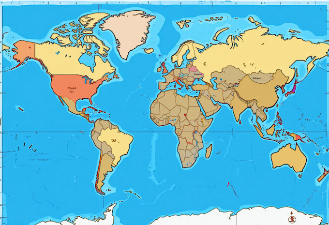 map illustration fantasy   vector map cartography city map