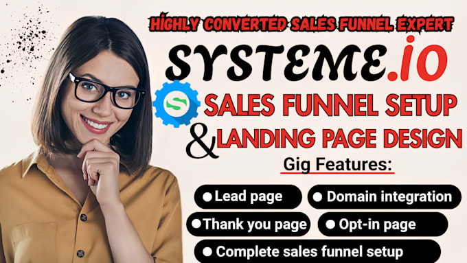 setup systeme io sales funnel, systeme io website, systeme io landing page