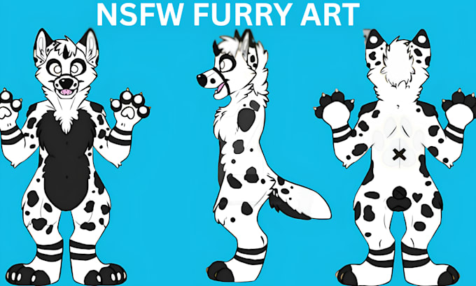 draw custom furry fursona, anime style sfw or nsfw furry character art