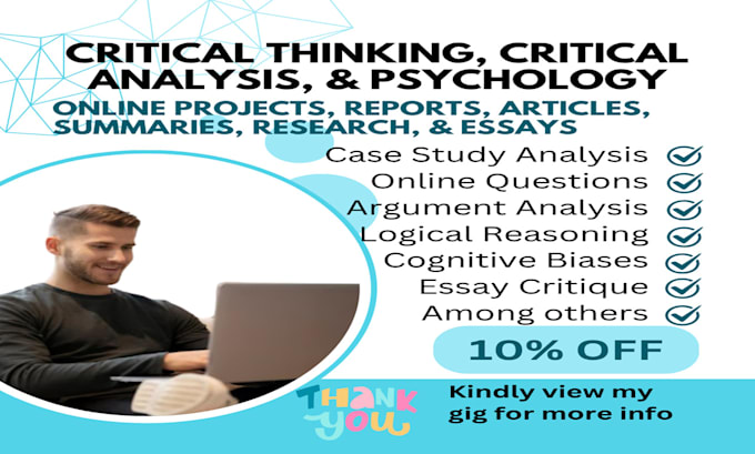 do critical analysis, critical thinking, essay critique and research analysis