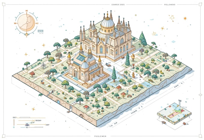 do an isometric 3d map you want