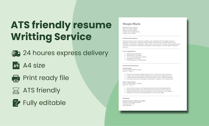 design ats friendly resume, CV maker