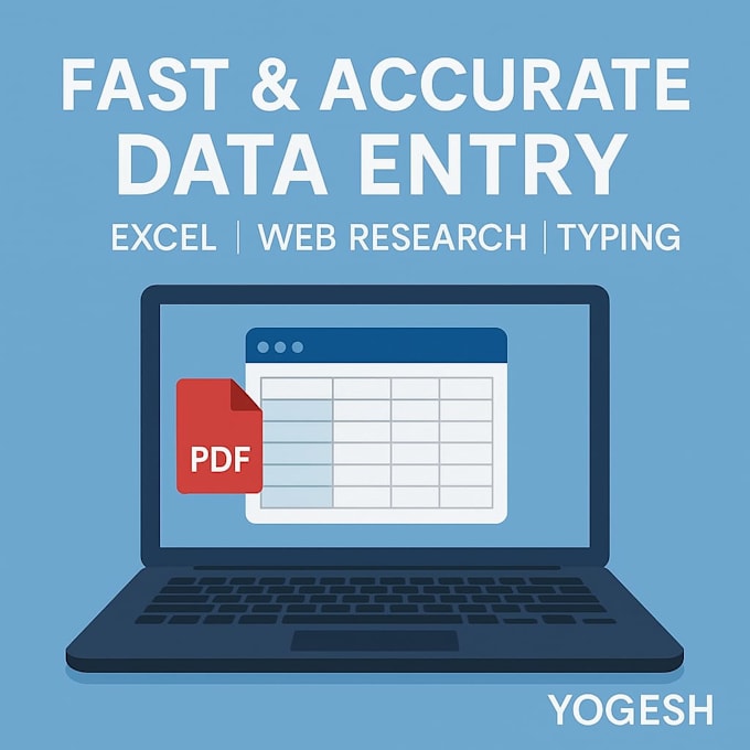 do fast and accurate data entry, typing and web research