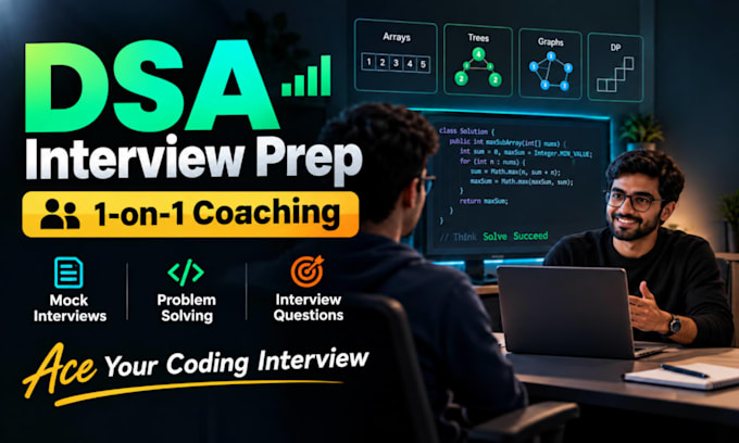 provide 1 on 1 dsa coaching for coding interview