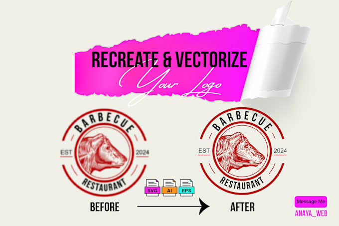 recreate, improve, sharpen, and vectorize your logo for high resolution