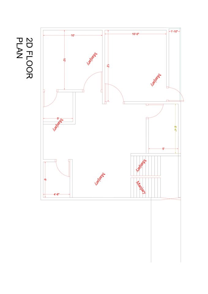 Design accurate house plan in autocad 2d by Manjarymi | Fiverr